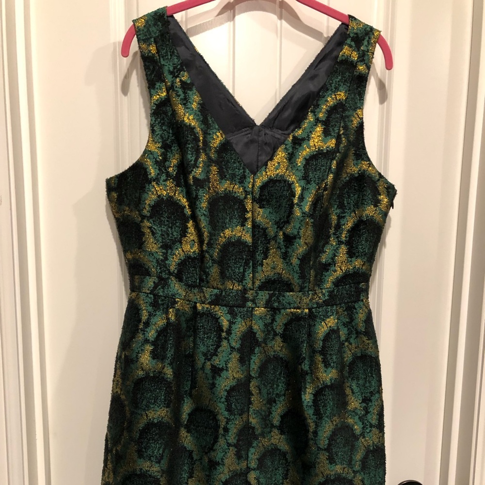 NWT J Crew Peacock Pattern Sheath with Pockets.